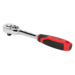 Sealey Ratchet Wrench 1/4" Sq Drive - Pear-Head Flip Reverse Dual Material Handle (Premier)