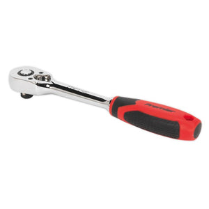 Sealey Ratchet Wrench 3/8" Sq Drive - Pear-Head Flip Reverse Dual Material Handle (Premier)