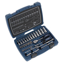 Load image into Gallery viewer, Sealey Socket Set 33pc 1/4&quot; Sq Drive 6pt WallDrive Metric (Premier)
