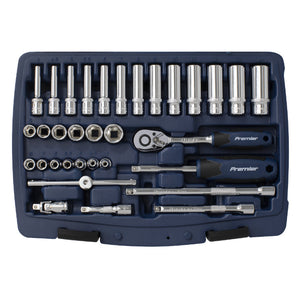 Sealey Socket Set 33pc 1/4" Sq Drive 6pt WallDrive Metric (Premier)