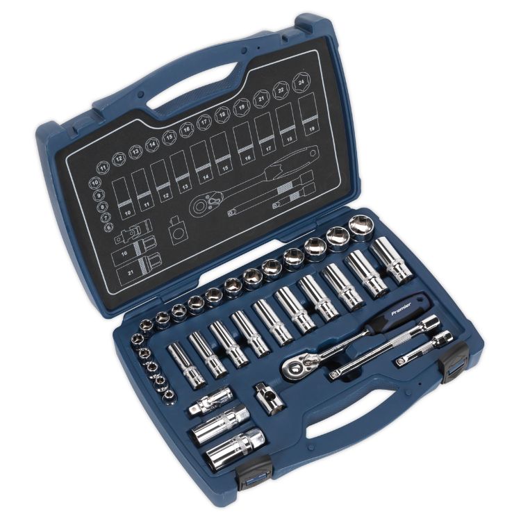 Sealey Socket Set 34pc 3/8