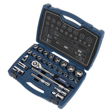 Load image into Gallery viewer, Sealey Socket Set 26pc 1/2&quot; Sq Drive 6pt WallDrive 48-Tooth Metric (Premier)
