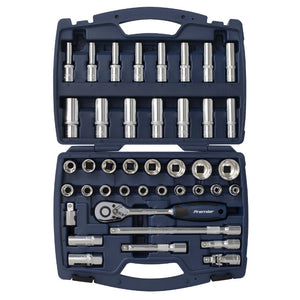 Sealey Socket Set 41pc 1/2" Sq Drive WallDrive Metric (Premier)