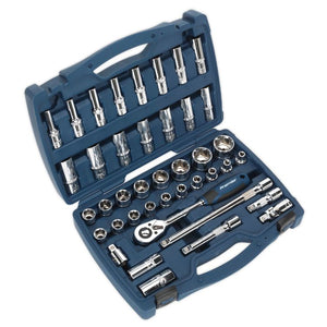 Sealey Socket Set 41pc 1/2" Sq Drive WallDrive Metric (Premier)