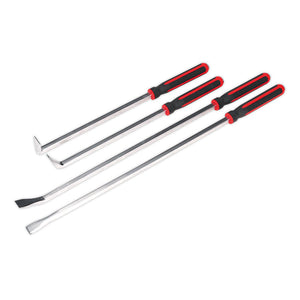 Sealey Pry Bar Set 4pc Heavy-Duty, Hammer Cap (Premier)