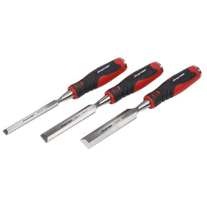 Sealey Hammer-Thru Wood Chisel 3pc Set (Premier)