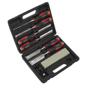 Sealey Hammer-Thru Wood Chisel 8pc Set (Premier)