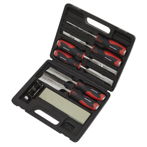 Sealey Hammer-Thru Wood Chisel 8pc Set (Premier)