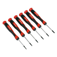 Load image into Gallery viewer, Sealey Precision TRX-Star* Screwdriver Set 6pc in Storage Case
