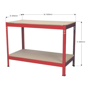 Sealey Workbench Steel Wooden Top 1.2M