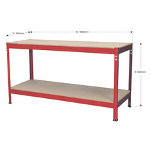 Load image into Gallery viewer, Sealey Workbench Steel Wooden Top 1.53M
