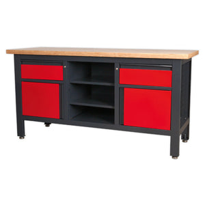 Sealey Workstation, 2 Drawers, 2 Cupboards & Open Storage