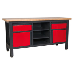 Sealey Workstation, 2 Drawers, 2 Cupboards & Open Storage