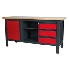 Load image into Gallery viewer, Sealey Workstation, 3 Drawers, 1 Cupboard &amp; Open Storage
