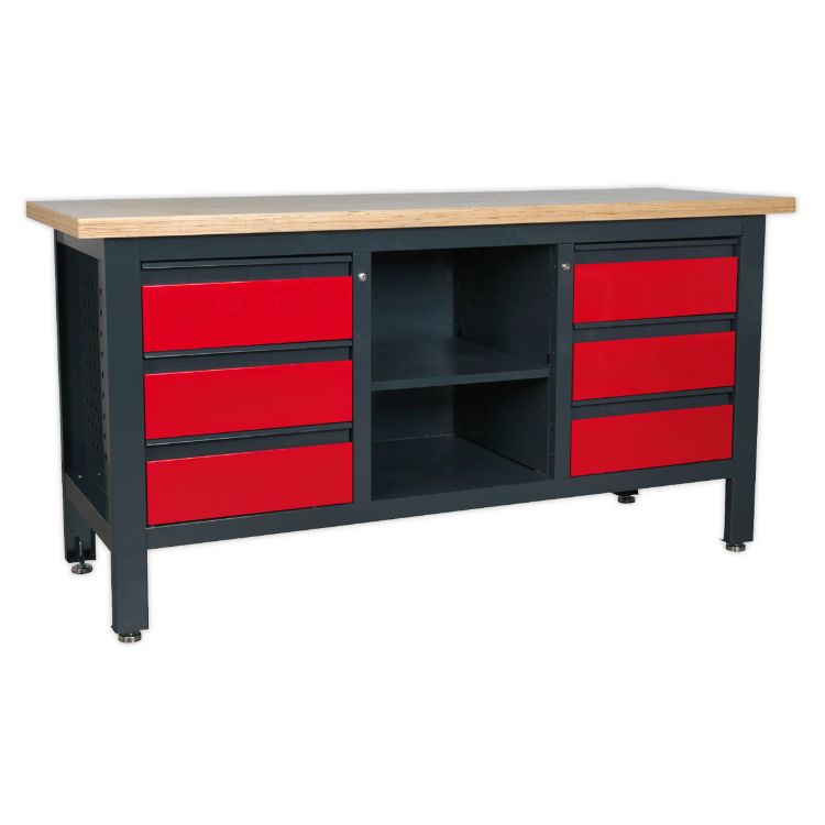 Sealey Workstation, 6 Drawers & Open Storage