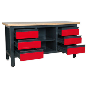 Sealey Workstation, 6 Drawers & Open Storage