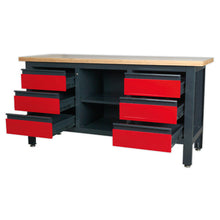 Load image into Gallery viewer, Sealey Workstation, 6 Drawers &amp; Open Storage
