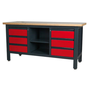 Sealey Workstation, 6 Drawers & Open Storage