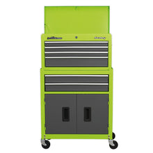 Load image into Gallery viewer, Sealey Topchest &amp; Rollcab Combination 6 Drawer Ball-Bearing Slides - Green/Grey
