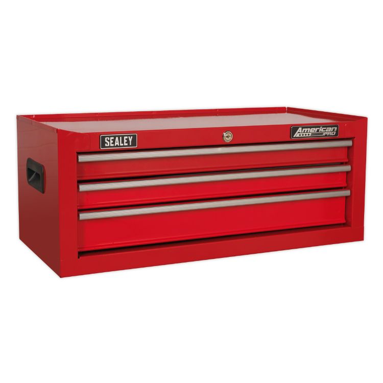 Sealey Mid-Box 3 Drawer Ball-Bearing Slides - Red (AP223)