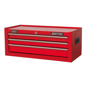 Sealey Mid-Box 3 Drawer Ball-Bearing Slides - Red (AP223)