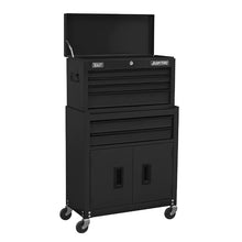 Load image into Gallery viewer, Sealey Topchest &amp; Rollcab Combination 6 Drawer Ball-Bearing Slides - Black &amp; 170pc Tool Kit
