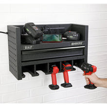 Load image into Gallery viewer, Sealey Power Tool Storage Rack, Drawer &amp; Power Strip
