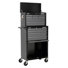 Load image into Gallery viewer, Sealey Topchest &amp; Rollcab Combination 13 Drawer Ball-Bearing Slides - Black/Grey
