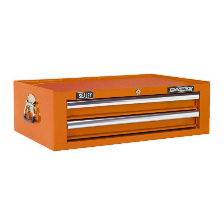 Sealey Mid-Box 2 Drawer Ball-Bearing Slides - Orange