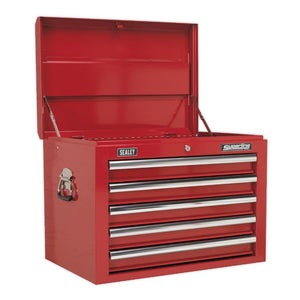 Sealey Toolchest Combination 14 Drawer Ball-Bearing Slides - Red & 446pc Tool Kit (Premier)