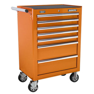 Sealey Toolchest Combination 14 Drawer Ball-Bearing Slides - Orange & 446pc Tool Kit (Premier)