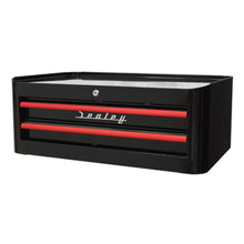 Load image into Gallery viewer, Sealey Mid-Box 2 Drawer Retro Style - Black, Red Anodised Drawer Pulls
