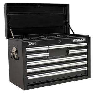 Sealey Topchest 8 Drawer Ball-Bearing Slides - Black