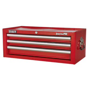 Sealey Mid-Box 3 Drawer Ball-Bearing Slides - Red (AP33339)