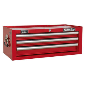 Sealey Mid-Box 3 Drawer Ball-Bearing Slides - Red (AP33339)