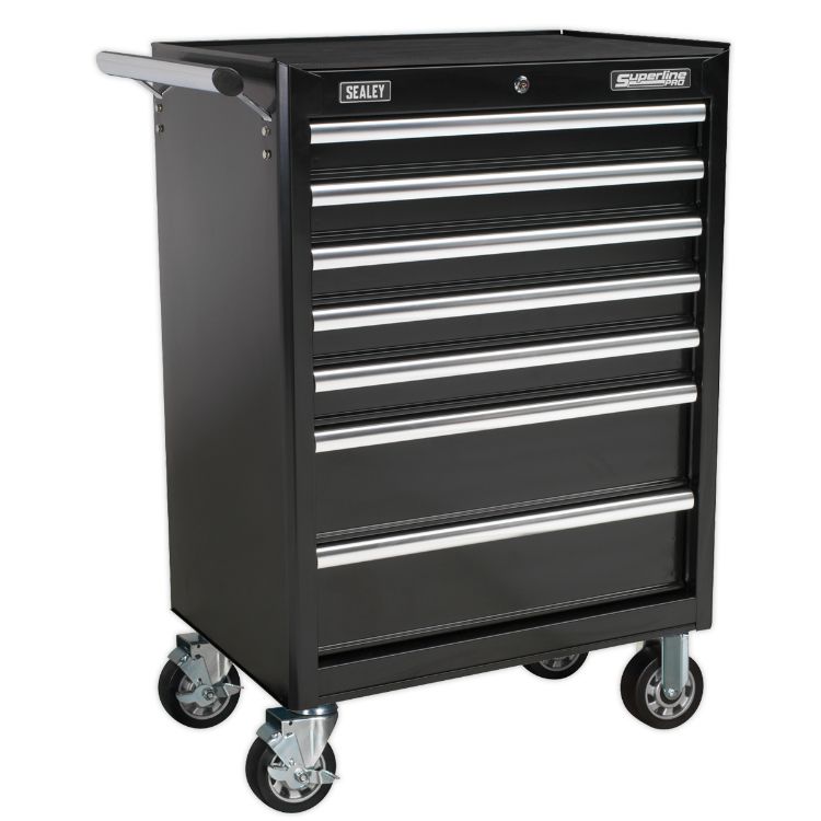 Sealey Rollcab 7 Drawer Ball-Bearing Slides Black (AP33479B)