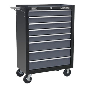 Sealey Toolchest Combination 16 Drawer Ball-Bearing Slides - Black/Grey (Siegen)