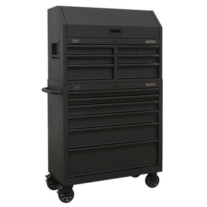 Sealey 12 Drawer Toolchest Combination, Power Bar - Black