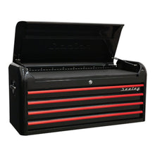 Load image into Gallery viewer, Sealey Retro Style Wide Topchest &amp; Rollcab Combination 10 Drawer Black, Red Anodised Drawer Pull
