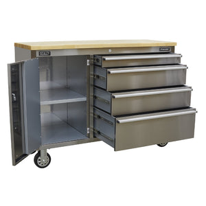 Sealey Mobile Stainless Steel Tool Cabinet 4 Drawer