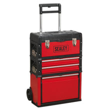 Load image into Gallery viewer, Sealey Mobile Steel/Composite Toolbox - 3 Compartment
