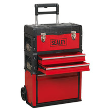 Load image into Gallery viewer, Sealey Mobile Steel/Composite Toolbox - 3 Compartment
