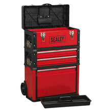 Load image into Gallery viewer, Sealey Mobile Steel/Composite Toolbox - 3 Compartment
