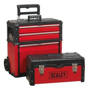 Sealey Mobile Steel/Composite Toolbox - 3 Compartment