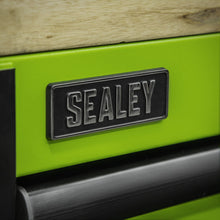 Load image into Gallery viewer, Sealey 15 Drawer 1549mm Mobile Trolley, Wooden Worktop, Hutch, 2 Drawer Riser
