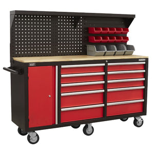 Sealey Mobile Workstation 10 Drawer Backboard