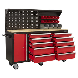 Sealey Mobile Workstation 10 Drawer Backboard