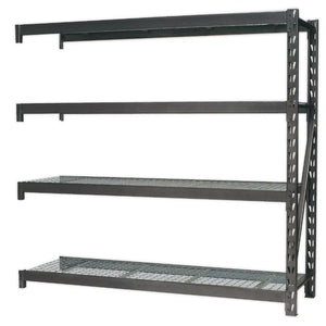 Sealey Heavy-Duty Racking Extension Pack, 4 Mesh Shelves 640kg Capacity Per Level (AP6572E)