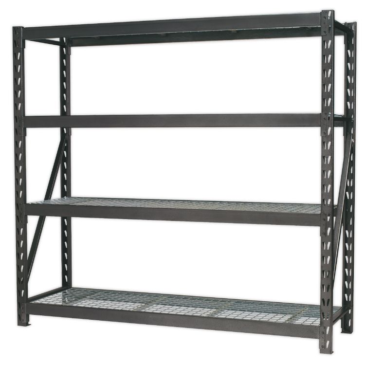 Sealey Heavy-Duty Racking Unit, 4 Mesh Shelves 640kg Capacity Per Level 1956mm