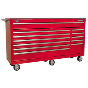 Sealey Rollcab 12 Drawer Heavy-Duty Ball-Bearing Slides Red (AP6612)